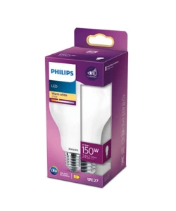 Lampadina goccia smerigliata led philips luce calda 150w e27 4000 k