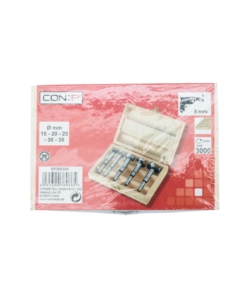 Set 5 frese per legno con:p "bp302505" in cassetta in legno