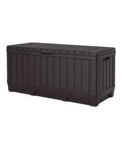 Baule da esterno keter 'kentwood' in resina marrone effetto legno 350 lt 128x54x59 cm