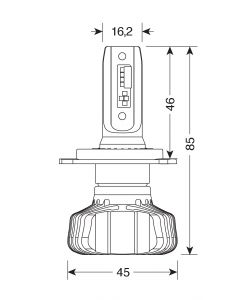 LAMPADE LED PER AUTO 9-32V HALO LED SERIE 5 BLASTER - (H4) - 20W - P43T - 2 PZ  - SCATOLA  57791