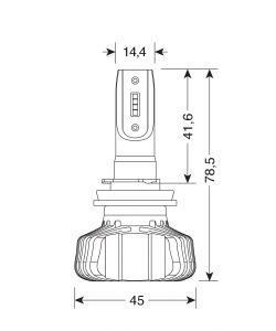 LAMPADE LED PER AUTO 9-32V HALO LED SERIE 5 BLASTER - (H8-H9-H11-H16) - 20W - PGJ19-X - 2 PZ  - SCATOLA  57793