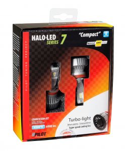 FARI A LED PER AUTO 9-32V HALO LED SERIE 7 COMPACT - (H8-H9-H11-H16) - 36W - PGJ19-X - 2 PZ  - SCATOLA  57779