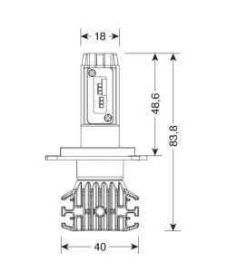 Lampade led per auto 9-32v halo led pro-bike 1 - (h4) - 25w - p43t - 1 pz  - scatola  57756