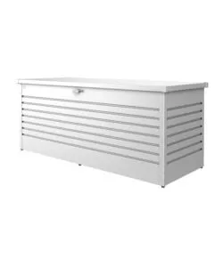 Baule da esterno impermeabile biohort 'freizeitbox 200' in acciaio zincato argento metallizzato 1050 lt 201x79x83 cm