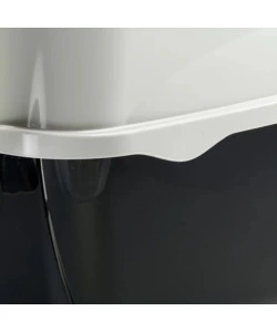 Lettiera toilette gatto per esterno chiusa ferplast "cosmic outdoor" grigio e nero 43,5x73,5x41 cm