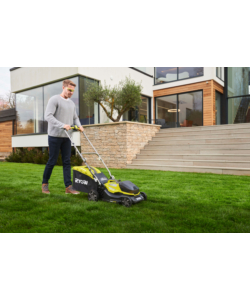Tagliaerba a batteria ryobi "ry18lm37a-140" taglio 37cm 18v, batteria 4ah inclusa