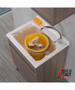 Lavatoio rovere scuro 2 ante, 60x84x50 cm