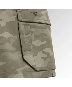 Diadora bermuda da lavoro poly camo grigio camouflage, tg. m