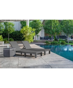 Set 2 pezzi lettino prendisole 'daytona sunlounger' colore grafite, 187,5x58x29 cm - keter