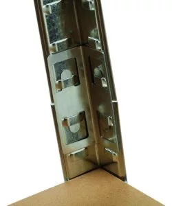 Scaffale metallico regolabile 5 ripiani essenza 180x90x40 cm