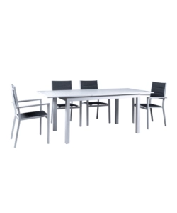 Tavolo da esterno allungabile eurogarden in alluminio grigio chiaro 210/152x89x75 cm