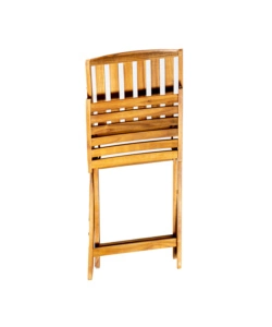 Sedia da esterno pieghevole eurogarden "navis" in legno di acacia 56x43x96 cm