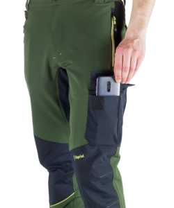 Pantaloni da lavoro dynamic giardiniere verde/nero, tg xxl - kapriol