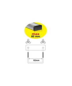 Box tetto per auto 320 litri lampa in polipropilene nero - 60132