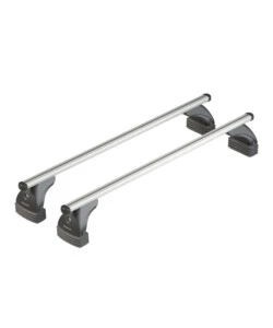 Barres De Toit Silenzio En Aluminium - Paire, Longueur 128 Cm (L), Charge Max 100 Kg, Aérodynamiques, Montage Facile