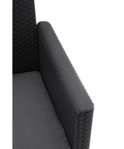 Set da giardino "claire lounge" con 2 poltrone, un divano a 3 posti e tavolo, colore grafite - keter