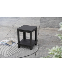 Tavolino da esterno "deluxe side table" colore grafite, 40,5x40,5x57 cm - keter