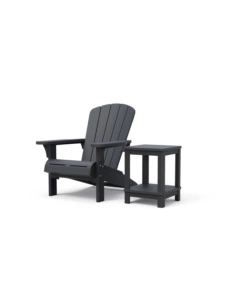 Tavolino da esterno "deluxe side table" colore grafite, 40,5x40,5x57 cm - keter