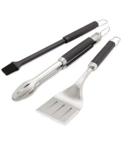 eurobrico kit 3 accessori per barbecue precision una pinza, una paletta e un pennello - weber uomo