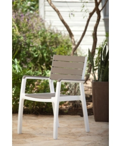 Set 2 sedie da giardino keter "harmony" in polipropilene cappuccino 59x60x86 cm