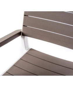 Set 2 sedie da giardino keter "harmony" in polipropilene cappuccino 59x60x86 cm