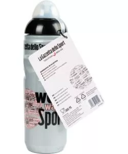 Borraccia per bicicletta gazzetta dello sport grigio perlato in plastica, 800 ml