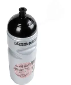 Borraccia per bicicletta gazzetta dello sport grigio perlato in plastica, 800 ml