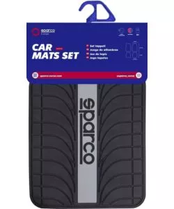 Set 4 tappetini auto sparco grigio