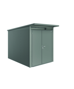 CASETTA DA GIARDINO IN ACCIAIO ZINCATO 'AVANTGARDE A3' GRIGIO QUARZO METALLIZZATO CON PORTA A DUE BATTENTI - 19039 - BIOHORT
