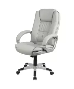 Sedia ufficio bellahome 'columbia' con braccioli in ecopelle grigio 66,5x70x109-118 cm