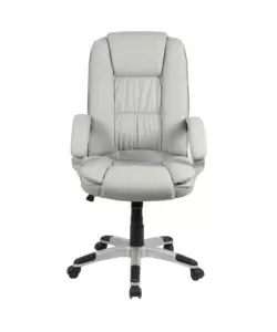Sedia ufficio bellahome "columbia" con braccioli in ecopelle grigio 66,5x70x109-118 cm