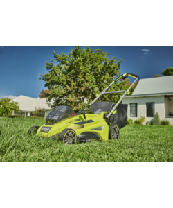 Tagliaerba a batteria trazionato ryobi "rlm36x46h50pg" taglio 46 cm 36v, batteria 5.0 ah inclusa