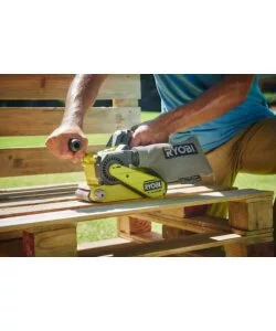 Levigatrice a nastro a batteria ryobi "r18bs-0" 18v 76x457 mm, solo corpo macchina