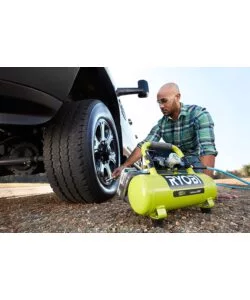 Compressore aria portatile a batteria ryobi "r18ac-0" 3,8l 18v solo corpo macchina