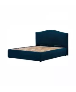 Letto matrimoniale 'hill' blu con rete e contenitore, 160x190 cm