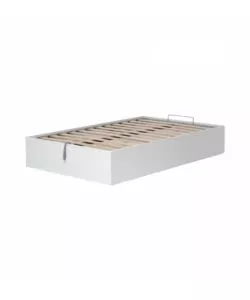 Letto piazza e mezza contenitore 'bed box' bianco 120x190 cm