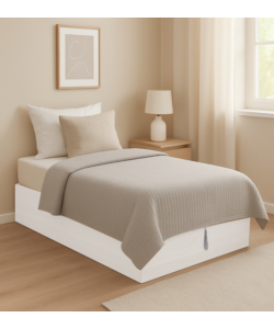 Letto singolo contenitore "bed box" bianco 90x190 cm