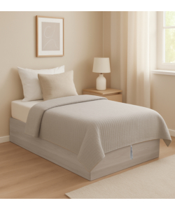 Letto singolo contenitore "bed box" olmo naturale 90x190 cm