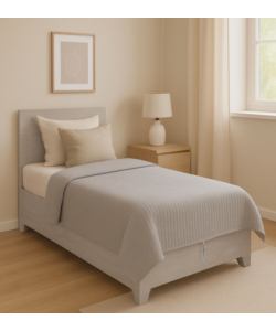 Letto singolo contenitore con piedini "hi box" olmo naturale 90x190 cm