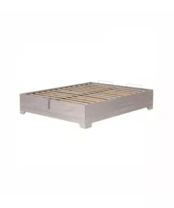 Letto matrimoniale 'bed box' olmo naturale con rete, contenitore e piedini 160x190 cm