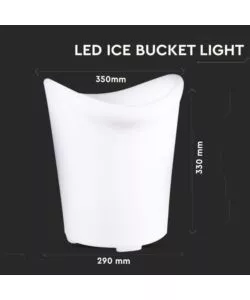 Secchio ghiaccio luminoso led rgb 29x33x35 cm