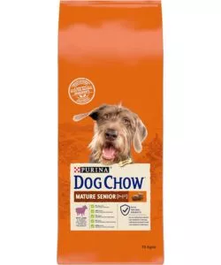 Crocchette per cani purina "dog chow mature senior" anziano di tutte le taglie con agnello 14 kg