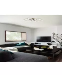 Plafoniera led da interno eglo "huerta" grigio 4000k