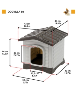 Cuccia per cani da esterno ferplast 'dogvilla 50', 43x48x44 cm