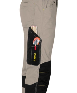 Pantaloni da lavoro kavir beige/nero, tg xxl - kapriol