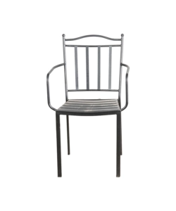 Sedia da esterno con braccioli eurogarden "chioggia" in metallo 51x53x90 cm