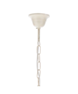 Lampadario 3 luci "shabby" in metallo avorio anticato, e14