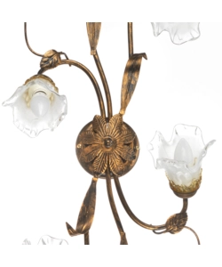 Plafoniera "arianna" 6 luci color bronzo, e14
