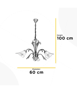 Lampadario 'lucrezia' 3 luci bronzo, e14