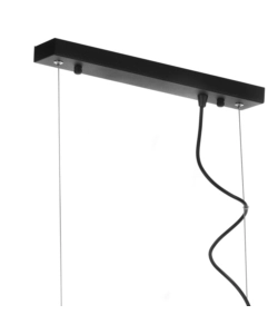 Lampada a sospensione "floki" in metallo nero, e27